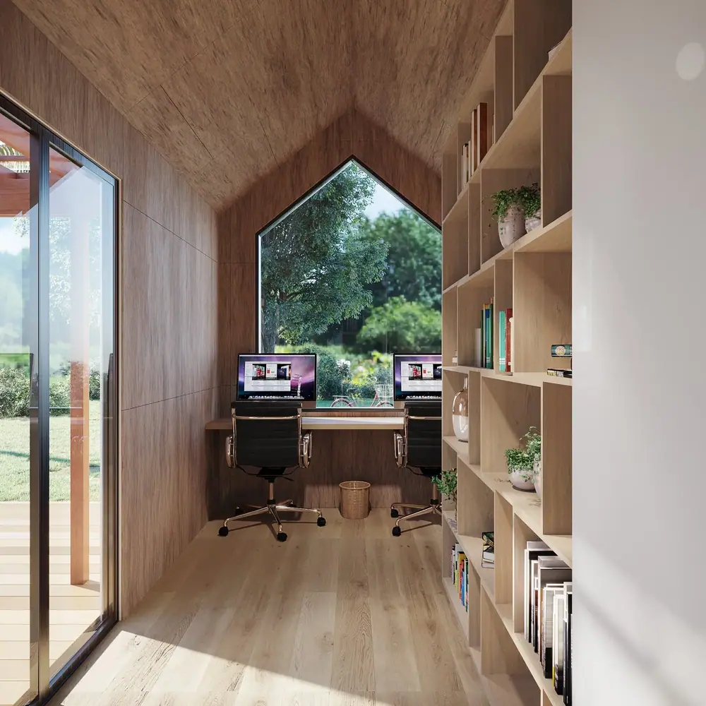 Casa Grande study with built-in shelving