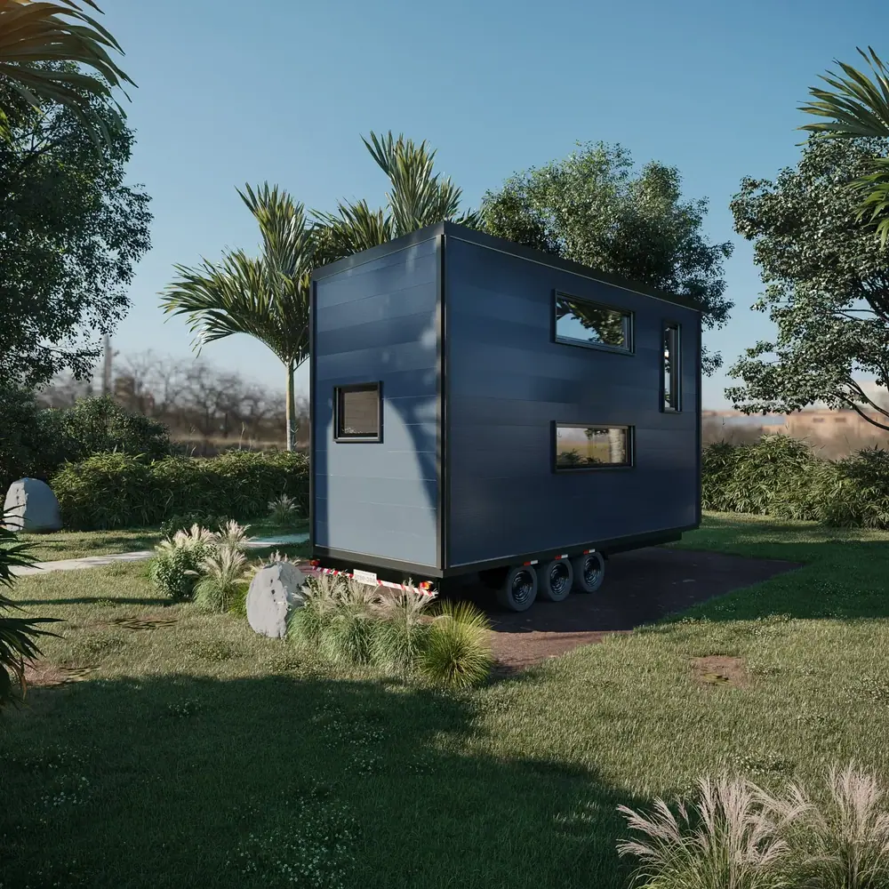 Pequeño in blue-grey cladding