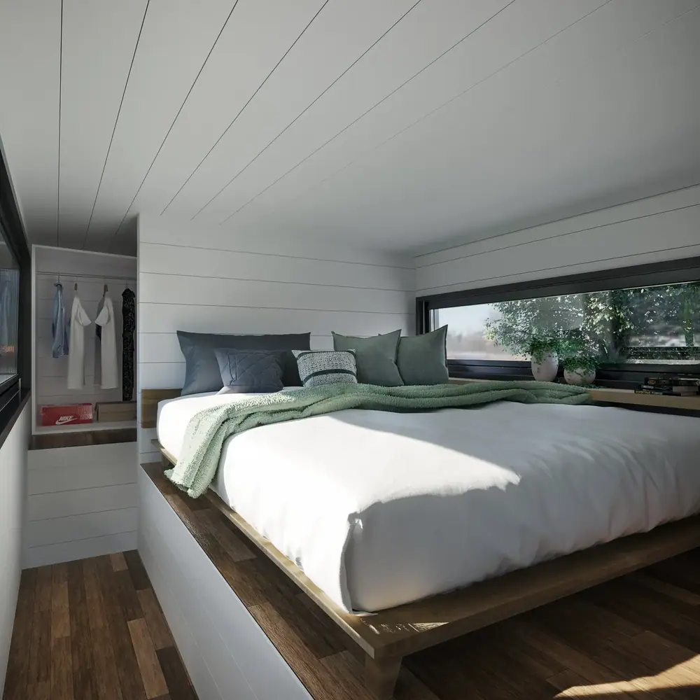 Pequeño tiny house on wheels